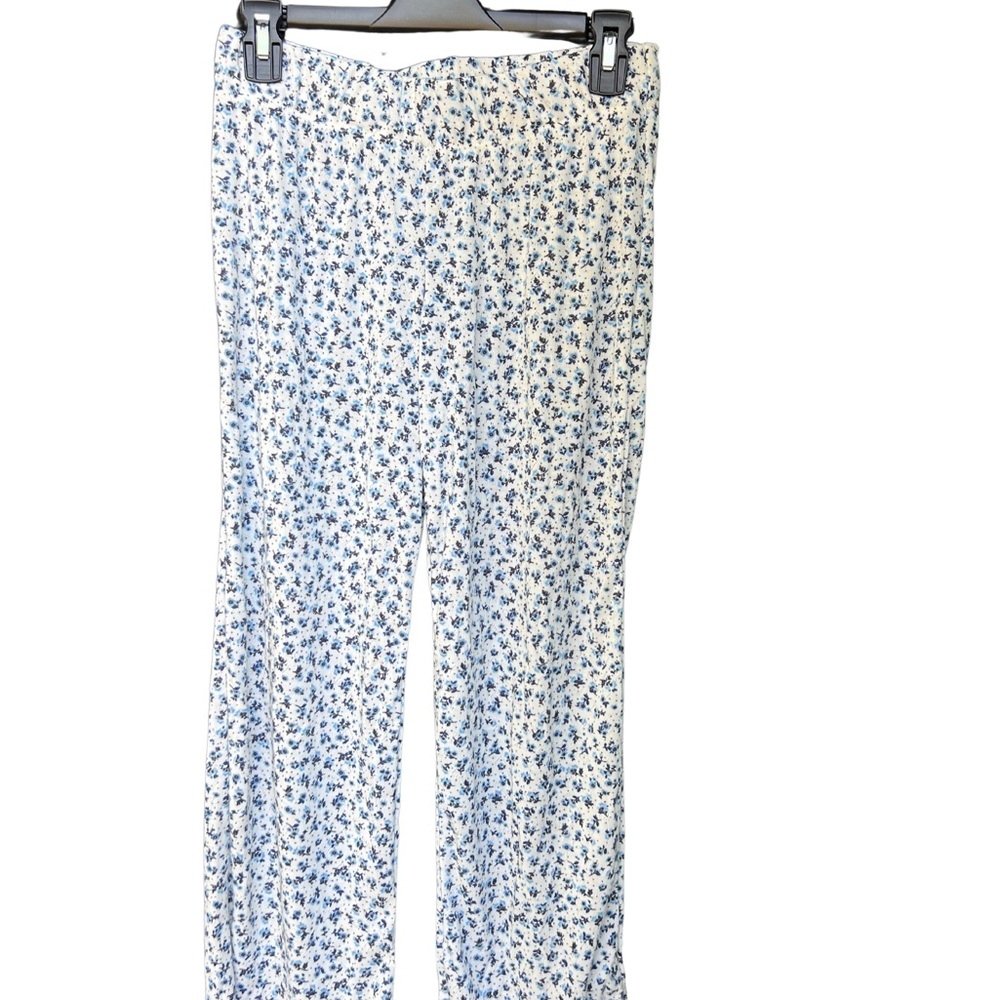 Art Class - Girls Sleep Wear Pants White Blue Floral XL 14